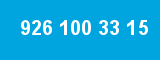 926 100 33 15